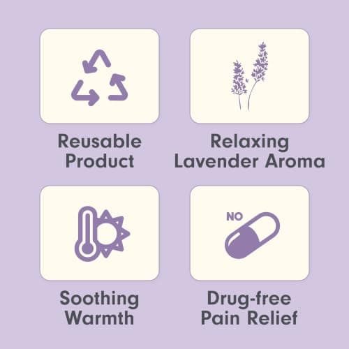 Zhu-Zhu Wheat Bags Microwavable Lavender Body Wrap Heat Pad, Lilac Fleece — view 6