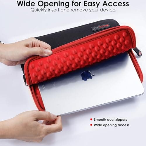 TECHGEAR Universal Neoprene Padded Sleeve Case for 9-11" Tablets: iPad Pro/Air 11", iPad A16 10.9", iPad 10.2", Samsung Tab A11 Plus A9+ S10 Lite S9 FE, Lenovo Tab M10 - Shockproof Zipped Pouch — view 4