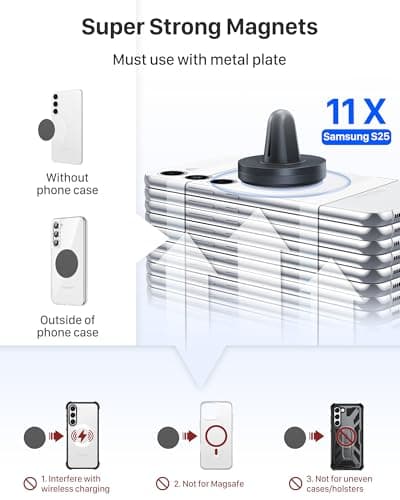 YOSH Magnetic Phone Holder for Car Air Vent 2 Pack — view 2