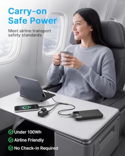Power Bank Fast Charging 26800mAh，Portable Charger Battery Pack, Black — view 5