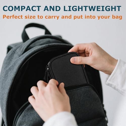 Travel Cable Organiser Bag, Portable Electronics Travel Organizer Tech Pouch, Universal Cord and Travel Gadgets Cable Pouch for Cables Power Bank Earphone USB Drive Hard Disk (Double-Layer Black) — view 4