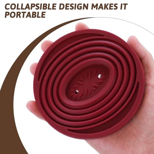 Coffee Dripper, Foldable Silicone Coffee Dripper Foldable Travel Pour Over Maker Reusable Filter Camping Makers for Backpacking Camping Travel Home Office — view 4