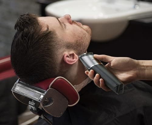 BarberBoss 3-in-1 Facial Grooming Kit for Men, Hair, Beard Trimmer, Detail Trimmer, Precision Control Dial, 4 Guide Combs, USB Rechargeable, LED Display, 100% Waterproof — view 4