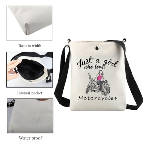 CMNIM Motorcycle Gifts for Her Motorcycle Crossbody Bag Just a Girl Who Loves Motorcycles Lover Gift Woman Rider Shoulder Bag, 24108 Motorcycle Girl C — view 4