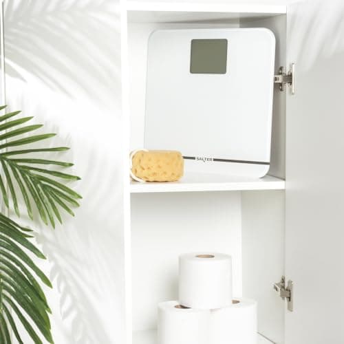 Salter Max Digital Bathroom Scale – Supersize LCD Display, 250 kg Capacity, Large Platform, Easy Read, Carpet Feet & Batteries Included, Kg/lbs, Instant Readings, Weight Measurements, White — view 3