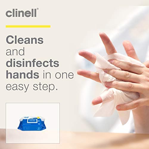 Clinell CAHW200 Antibacterial Hand Wipe Suitable for Hands and Surfaces, 3 Pack of 200 wipes,15 x 10 x 12 centimeters — view 3