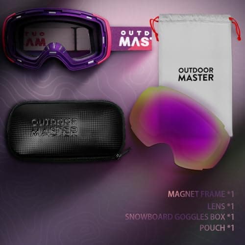 OutdoorMaster Ski Goggles PRO, OTG Snow Goggles with Interchangeable Lens — view 3