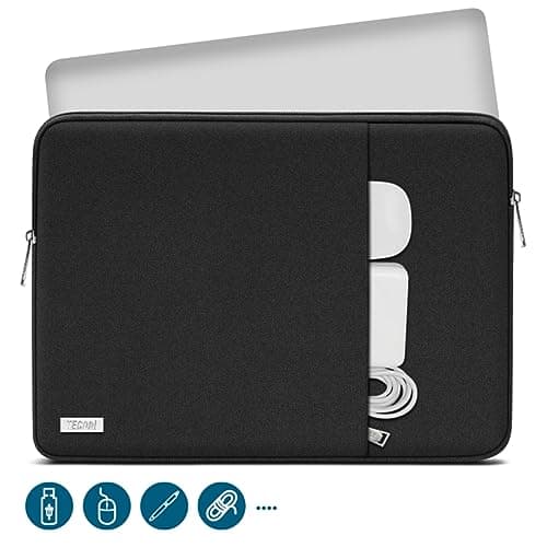 TECOOL Protective 13.3 Inch Laptop Case Macbook Neo Air Sleeve,Black — view 2