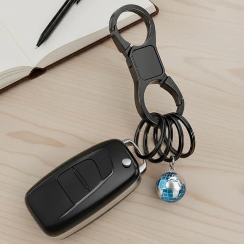Plkjiu 2 Sets Detachable Key Chains for Car Keys | Quick Release Keychain with 4 Key Rings | Heavy Duty Car Key Organizer Holder Clip for Men & Women — view 6