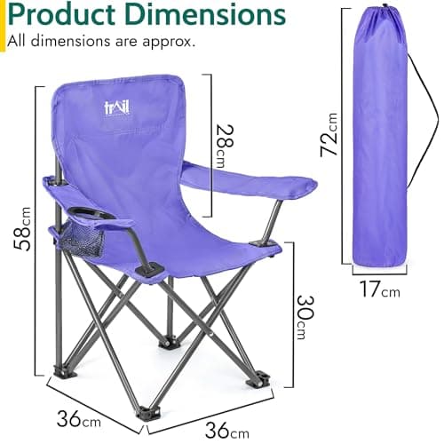 Trail Eagle Kids Camping Chair, Purple — view 2