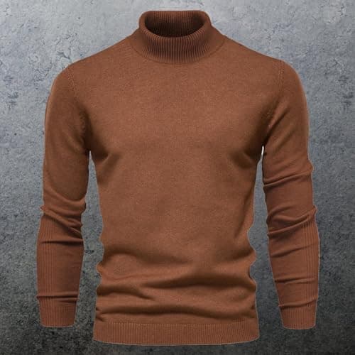 Jumpers For Men Uk Pullover Knitted Turtleneck Slim Fit Casual Sweaters — view 2