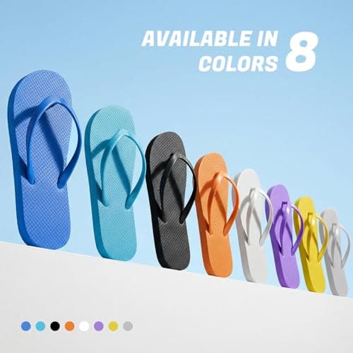 Women's Non-Slip Flip Flops Ultra Lightweight Basic Thongs Rubber Soft Slide Slip-on Shoes Beach Pool Shower Sandals (Purple, Adult, Women, 4, Numeric Range, UK Footwear Size System, 5, Medium) — view 6