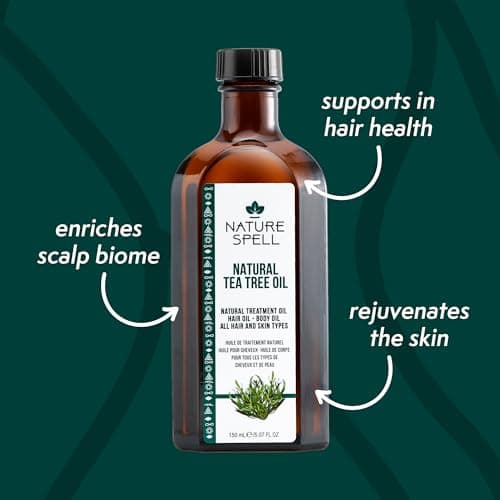 Nature Spell Tea Tree Oil with Pump Dispenser, Vegan, 150 ml — view 2