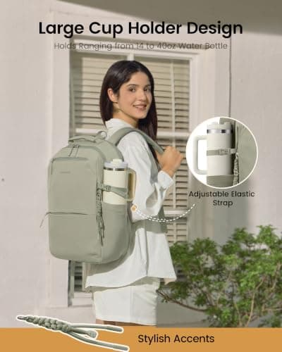 LOVEVOOK Laptop Backpack Womens Men, Lightweight School Bags Work Bag — view 3