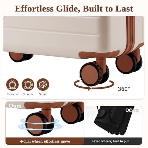 Kono 28 Inch Large Suitcase, Lightweight ABS+PC Luggage with 4 Wheels — view 5