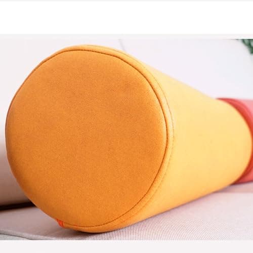 YTIAMO Premium Faux Leather Neck Roll Pillow, Ergonomic Cervical And Lumbar Support Bolster Pillow, Round Foam Pillow For Chair Sofa Bed Car Office Leg Cushion(Size:4.7x19.7in,Color:Black) — view 4