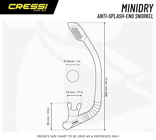 Cressi Mini Dry Snorkel - Clear/Blue — view 4