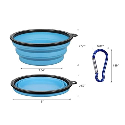 Camping Bowl Collapsible Dish Foldable Travel Portable Pop Up Silicone Hiking Walking Outdoor (Red) — view 5