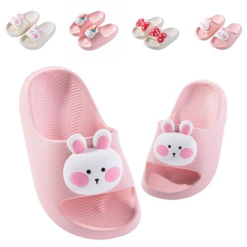 Kids Slide Sandals Toddler Summer Slippers Boys Girls Beach Flip Flops Anti-Slip Pool Sliders for Children Pink Toddler UK 6.5/7 (Label Size 160mm)