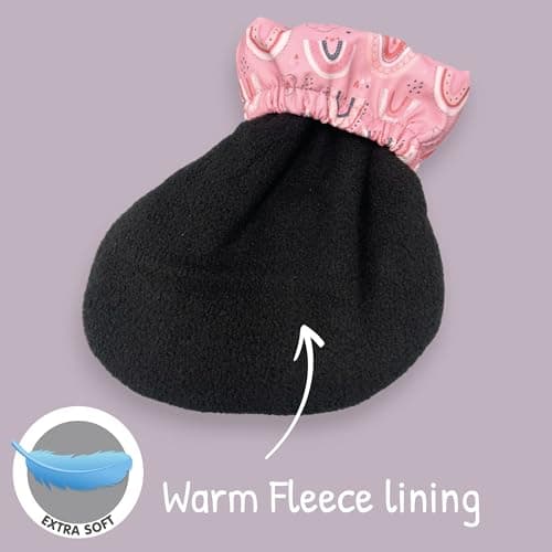 HECKBO Baby rain Booties 18-24 Months - Waterproof with Fleece Lining - Rainbow - Outdoor mud Shoes for Babies & Toddlers — view 6