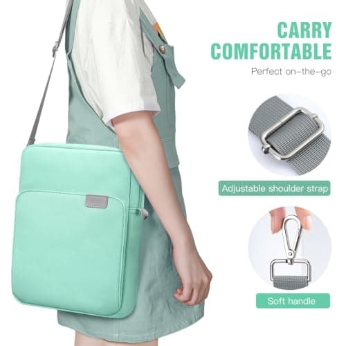 TiMOVO 9-11" Tablet Sleeve Bag Carrying Case with Strap, Mint Green — view 5