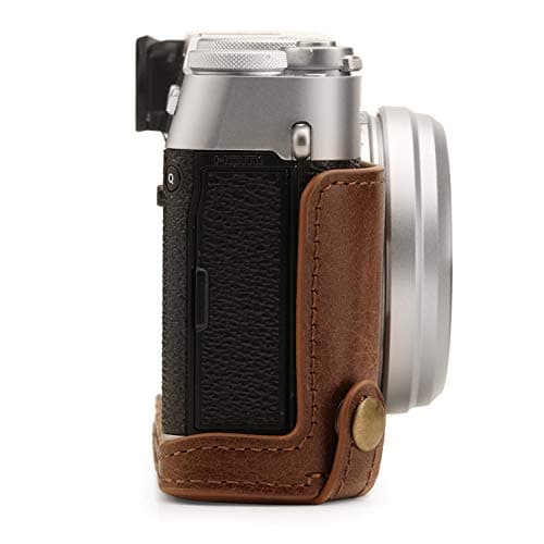 MegaGear MG1895 Ever Ready Genuine Leather Camera Half Case Compatible with Fujifilm X100V - Brown — view 3