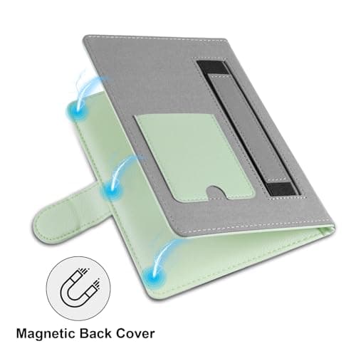 HoYiXi Universal Case for 6-6.8 inch E-Book Reader Compatible with 6.8" Kindle Paperwhite/6" All-new Kindle 2022&2019/Kobo Clara HD/Kobo Clara 2E,6" EReader Protective cover Built-in pocket,green — view 4