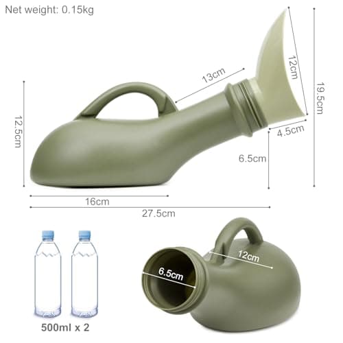 Urine Bottles Male, 2 Pack Urinal Bottles for Men 1000ml Urine Bottle Women Urinals Unisex Spill Proof Female Wee Pee Bottles Container Plastic Bed Pan Car Travel Toilet Adult Kids Potty Night Pot WC — view 4