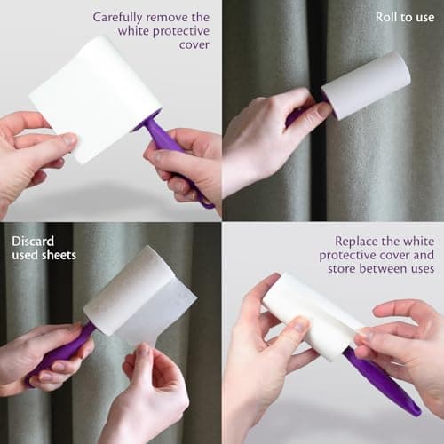 Haber Lint Roller, 8 Pack, Ideal for Clothes, Travel and Pets. Over 300 Sticky Sheets in Total. Multipack of 8 Lint Rollers. — view 4