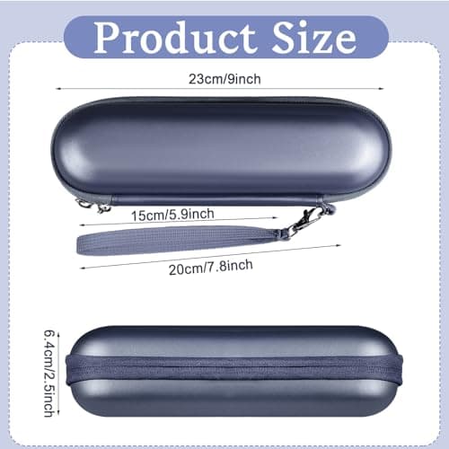 Electric Toothbrush Travel Case, Portable Electric Toothbrush Case with Accessories Storage, Toothbrush Holder Toothbrush Covers for Travel School Business Trips (Dark Blue) — view 3