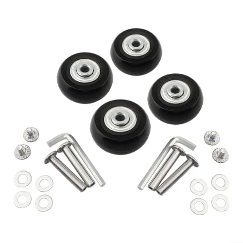 4 Pcs Luggage Wheels, Rubber Suitcase Replacement Wheels With