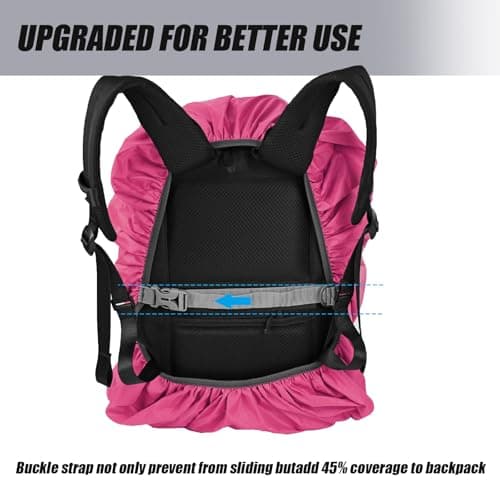 LICQIC Waterproof Rain Cover for Backpack, S (30-40L), Pink — view 2
