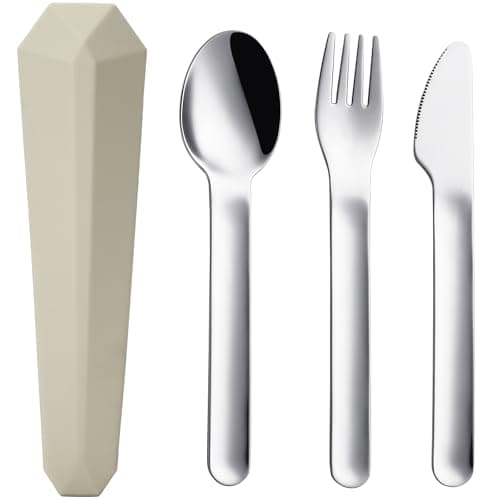 DEVICO Travel Cutlery Set, 18/8 Stainless Steel Knife Fork Spoon Set