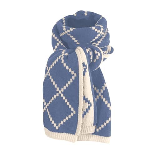 luoluoluo Christmas Scarf Womens UK, Ladies Knitted Neckerchief Xmas Shawl Winter Thermal Neck Warmer Portable Washable Neck Wrap Unisex Fluffy Scarves Winter Gift | Office, Travel, Outdoor