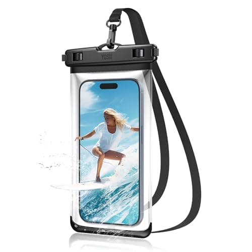 YOSH Waterproof Phone Pouch [Side Button Friendly], Fits Up to 7.2"