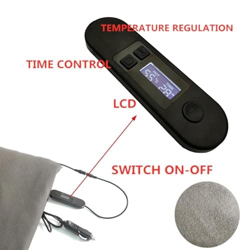Car Heated Blanket - 12V Fleece Throw, Soft Warm Electric Blanket — view 5