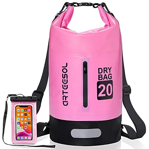 Blackace arteesol Dry Bag 5L/10L/20L/30L Wet Bag Waterproof Bag with Phone Pouch Double Shoulder Strap Backpack for Travelling Fishing Cycling Kayaking Swimming Boating Beach