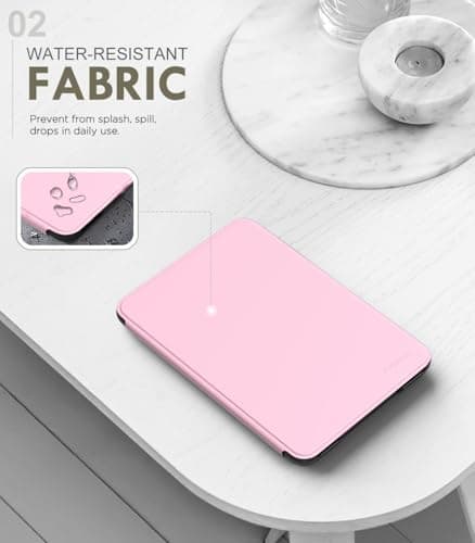 MoKo Case for 6" Amazon Kindle Basic 11th Gen 2024/2022, Nosegay Pink — view 3