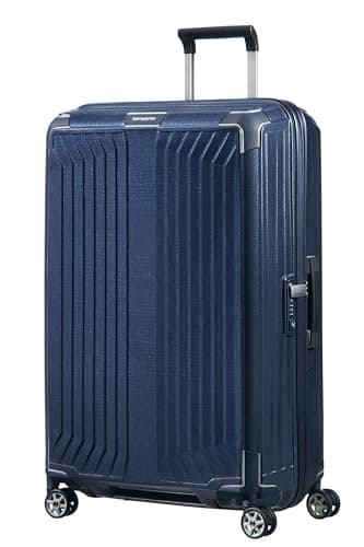 Samsonite Lite-Box - Premium Hard-Shell Suitcase, Large 75 cm, 4-Wheel Suitcase, Lightweight, TSA Lock, 98L - 3.10 kg - Blue (Deep Blue)