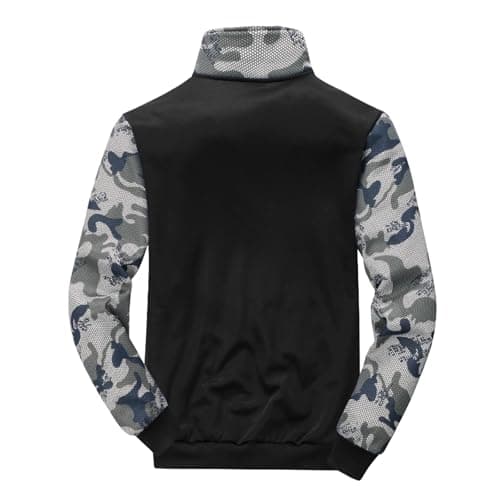 Mens Camo Jacket Tracksuit Military Sportswear Joggers Street Outfit — view 4