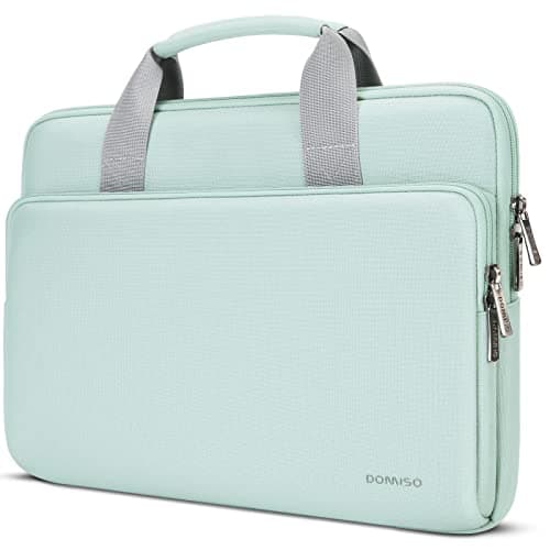 DOMISO 15.6 inch Water-Resistant Laptop Sleeve Bag Carrying Case with Handle for Lenovo Yoga 720 IdeaPad S510 320 ThinkPad T570 E575/HP Envy Pavilion/Dell XPS 15/15.6" Notebooks,Mint Green