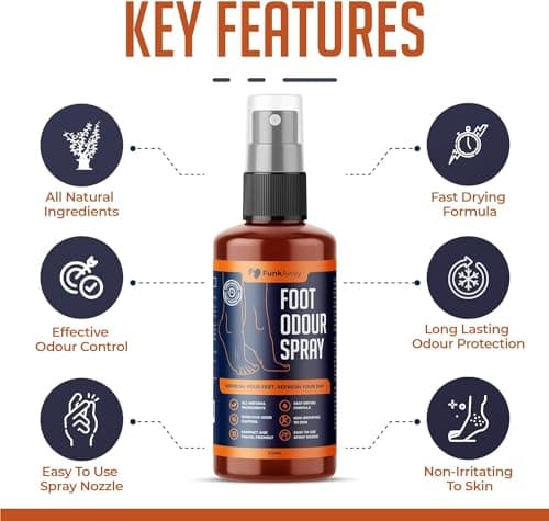 Shoe Freshener & Foot Deodorizer Spray Bundle (2x200ml) | Odor Eliminator for Smelly Shoes | Antibacterial Shoe Spray | Shoe Deodorizer & Odour Eliminator | Shoe Freshener & Deodoriser for Freshness — view 3