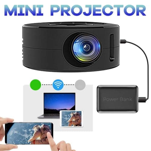 Jectse Mini Projector, 1080P Portable Video Projector with Remote Control, for Home Outdoor Travel Camping Movie Gaming — view 2