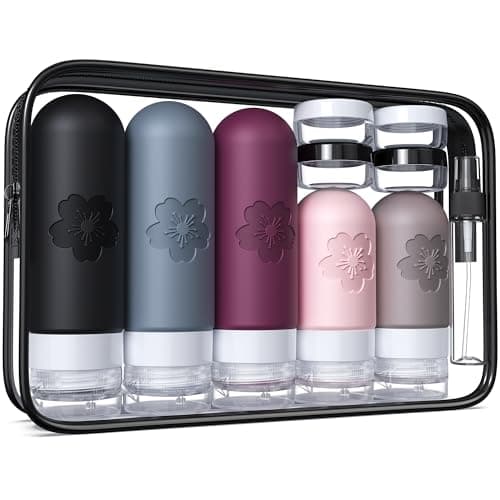 20 Pack Travel Bottles for Toiletries, CAA Approved Silicone Travel Size Toiletries, Travel Essentials Leak Proof Refillable Travel Containers