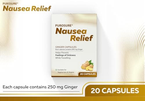 Purosure Nausea Relief Ginger Capsules for Travel Sickness Relief, 250 mg (20) — view 6