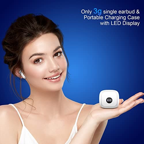 Wireless Earbuds, Bluetooth 5.4 Headphones in Ear with 4 ENC Noise Cancelling Mic, Bluetooth Earbuds 40Hrs Playtime, HiFi Stereo Deep Bass Wireless Earphones, IP7 Waterproof USB-C Fast Charge White — view 5