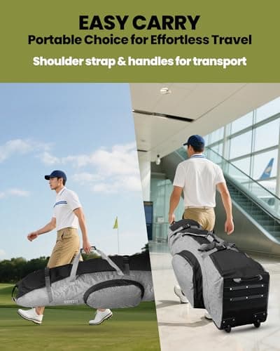 OutdoorMaster Padded Golf Travel Bag with Reinforced Wheels — view 6