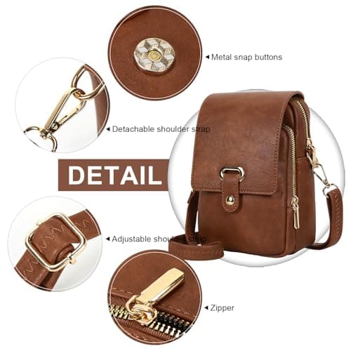 Leathario Cross Body Bag Women, Vegan Leather Phone Bag, Small Women's Cross-Body Bags, Versatile Handbags and Shoulder Bags — view 6