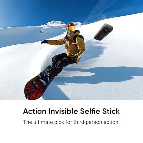 Insta360 Action Invisible Selfie Stick, 1-Meter Carbon Fiber Invisible Pole, Compatible with Insta360 Ace, Ace Pro, Ace Pro 2, GO 3, GO 3S, GO Ultra, ONE X2, X3, X4, X5 Action Cameras, Black — view 2