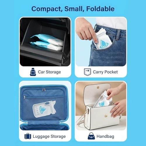 YUNYU 8-Pack 700ml Disposable Urine Bags with Handle & Gel - Portable Emergency Urinal for Travel, Car, Camping, Traffic Jam - Suitable for Men, Women, Kids, Pregnant & Patients — view 6